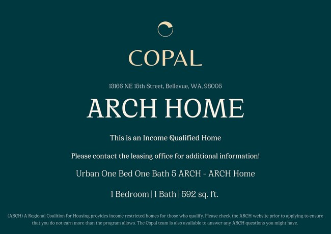Urban One Bed One Bath 5 ARCH 216 floor plan